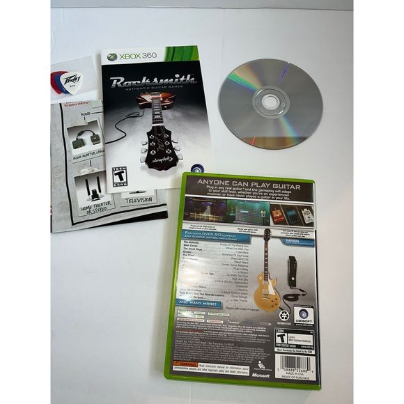 Rocksmith Guitar Games Microsoft Xbox 360 Complete Video with Manual And Pics - Picture 2 of 2